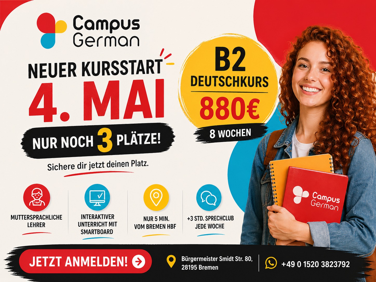 Campus German Aktion — Schreiben Sie uns per WhatsApp